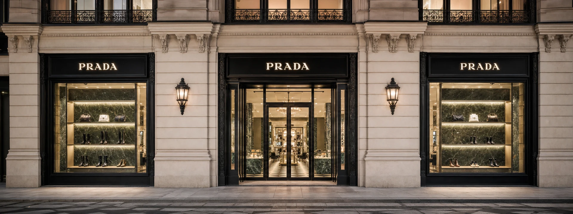 Prada flagship boutique storefront